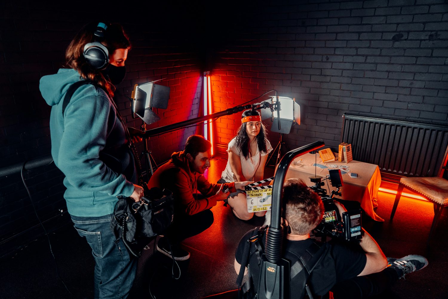 equipe de filmagem