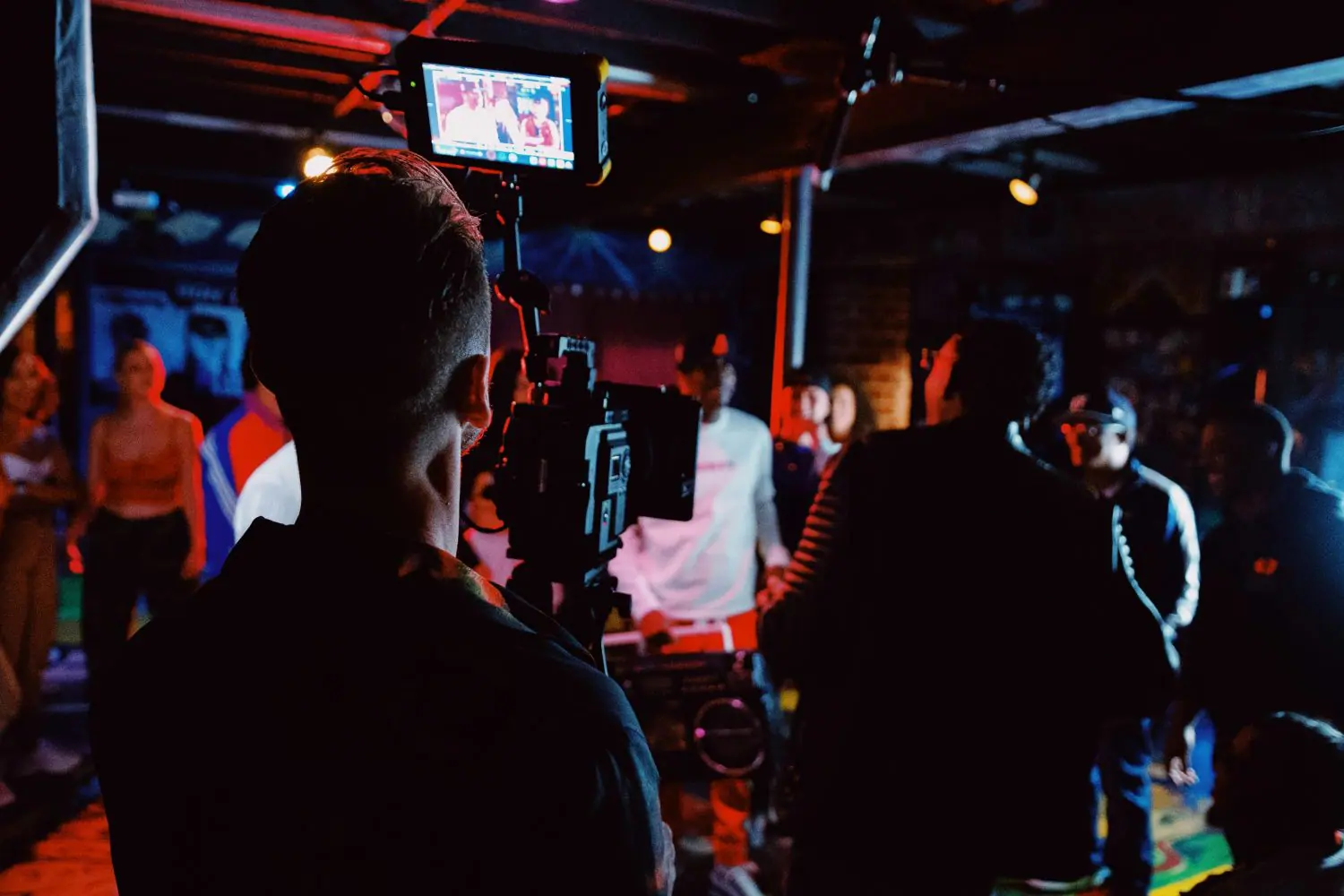 Equipe de filmagem nos EUA