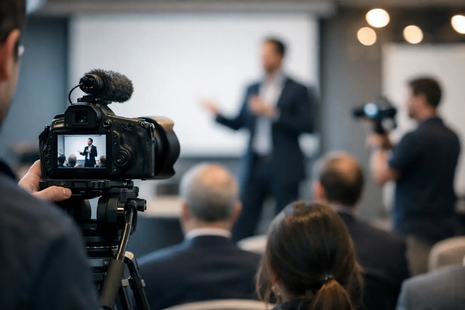 Filmagem de evento corporativo sem erro