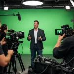 Estúdio chroma key para empresas com padrão de TV